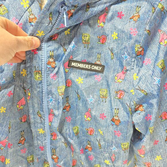 2022 Members Only X Nickelodeon Spongebob Womens XL Jacket Good Cond. *See Desc* - Picture 4 of 8